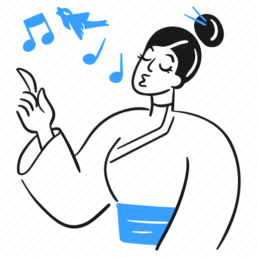 Sound, music, joy, bird, whistling, happy, whistle illustration - Download on Iconfinder