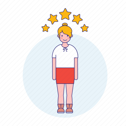 Action, admin, star, user, woman icon - Download on Iconfinder