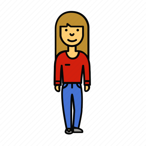 Contact, girl, profile, teenager, user, woman icon - Download on Iconfinder