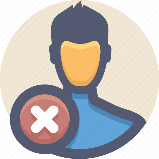 Block, deny, eliminate, man, remove, user icon - Download on Iconfinder