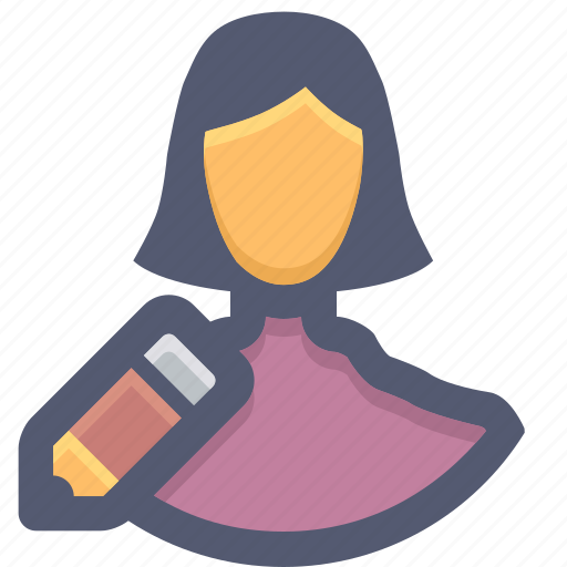 Edit, edit avatar, edit profile, pencil, profile, user, woman icon - Download on Iconfinder