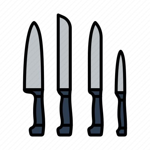 Knife, kitchen, blade, tool, sharp, lineart, utensil icon - Download on Iconfinder