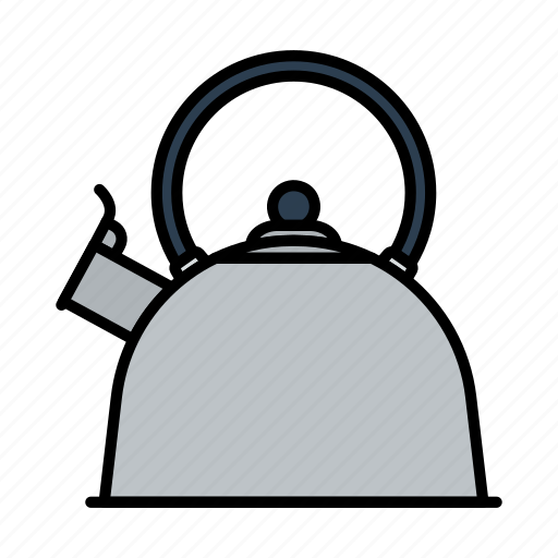 Kettle, kitchen, drink, lineart, tea, teapot, utensil icon - Download on Iconfinder