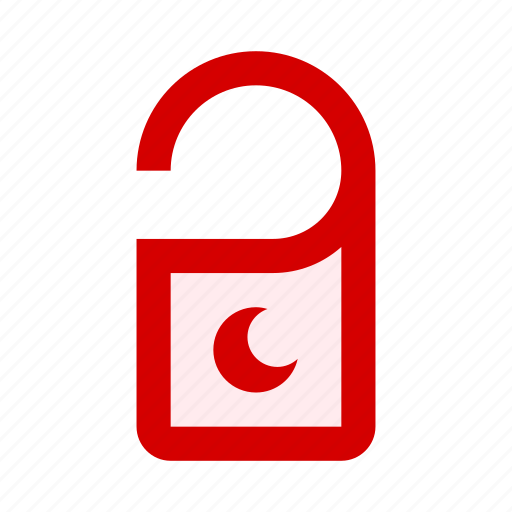 Door, hotel, label, room, service, sleep, warning icon - Download on Iconfinder