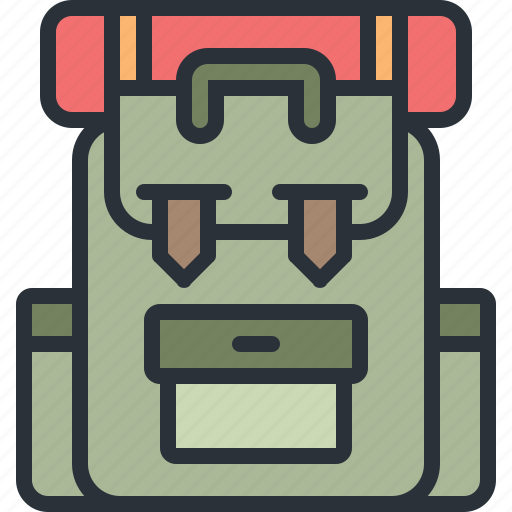 Backpack, camping, outdoors, travel, vacation icon - Download on Iconfinder