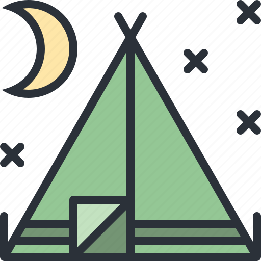 Camp, outdoors, tent, travel, vacation icon - Download on Iconfinder