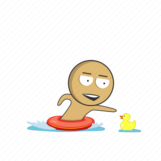Sea, lifebuoy, duck, beach, toy, vacation icon - Download on Iconfinder