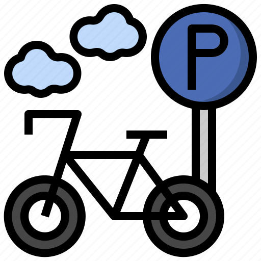 Parking, bike, transportation, park, traveling icon - Download on Iconfinder
