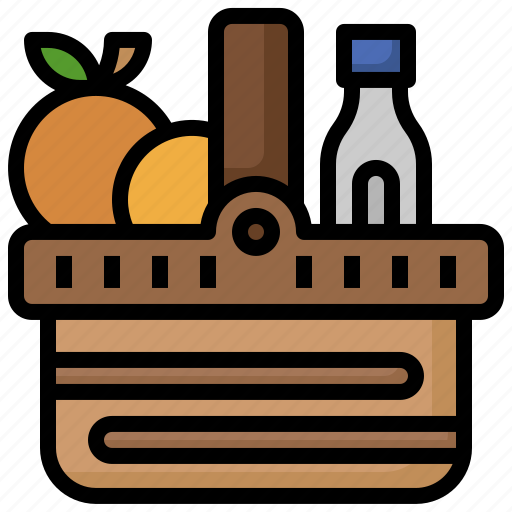 Picnic, basket, free, time, camping, holidays icon - Download on Iconfinder
