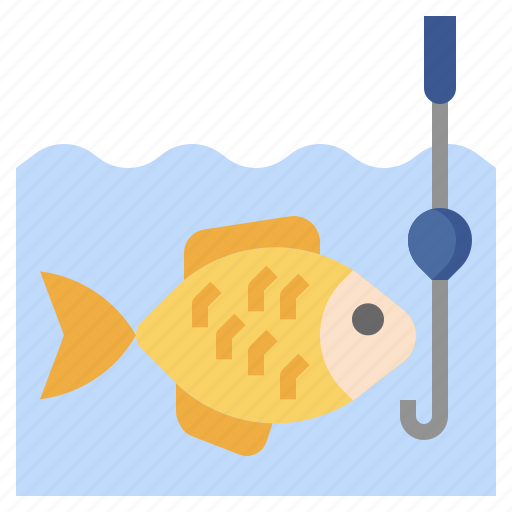 Fishing, hobbies, free, time, hook, steel, fish icon - Download on Iconfinder