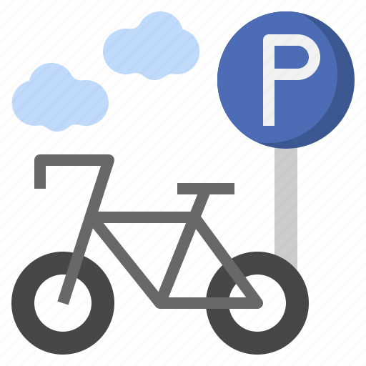 Parking, bike, transportation, park, traveling icon - Download on Iconfinder