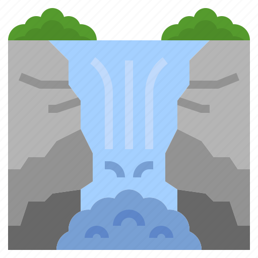 Waterfall, water, landscape, nature, river icon - Download on Iconfinder