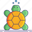 turtle, animal, sea, shell 