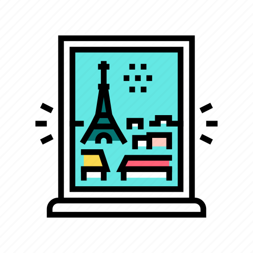 From, paris, rentals, vacation, view, window icon - Download on Iconfinder