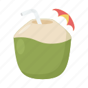 coconut, drink, food, fruit, glass, juice, sweet