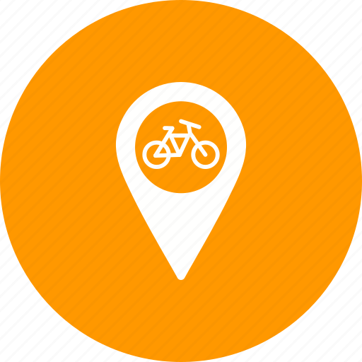 Bicycle, cycle, exercise, location, map, pin, travel icon - Download on Iconfinder