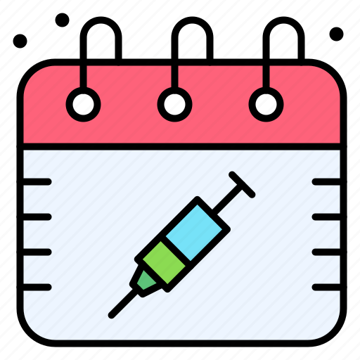 Calendar, date, time, vaccination, syringe icon - Download on Iconfinder
