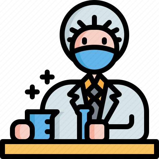 Scientist, laboratory, chemistry, medicine, experiment, science, research icon - Download on Iconfinder
