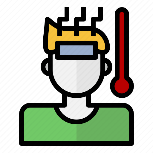 Fever, side effect, high temperature, sick, illness icon - Download on Iconfinder