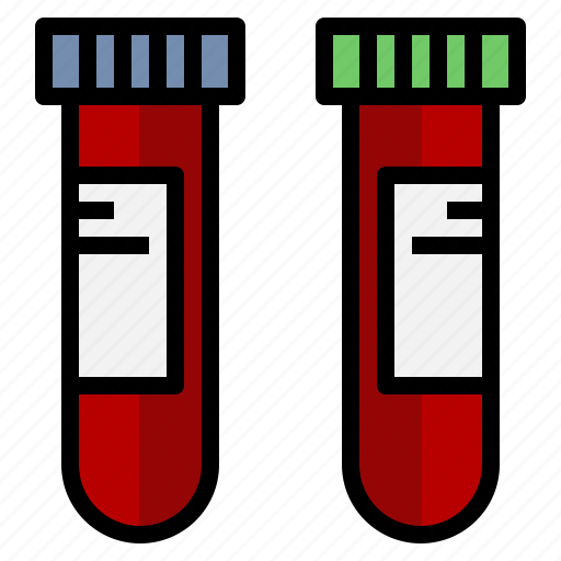 Test tube, laboratory, chemistry, blood sample, blood test icon - Download on Iconfinder