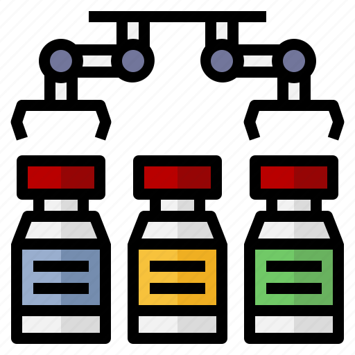 Vaccine development, production, factory, robot control, manufacturing icon - Download on Iconfinder