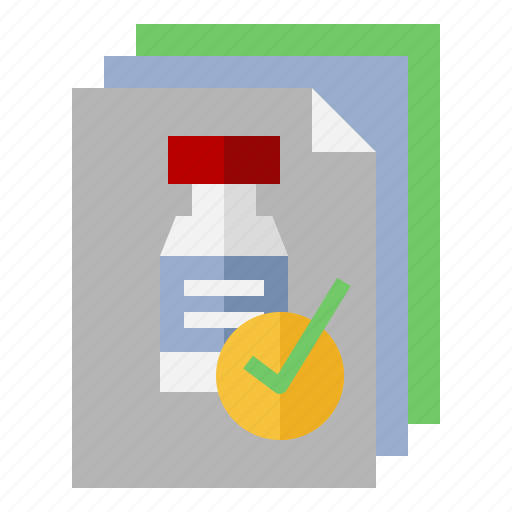 Vaccine approved, certificate, verify, check, approval icon - Download on Iconfinder