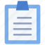 clipboard, checklist, list, document, report, note, paper 
