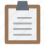 clipboard, checklist, list, document, report, note, paper 