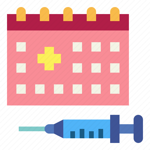 Time, to, vaccinate, date, schedule, syringe icon - Download on Iconfinder