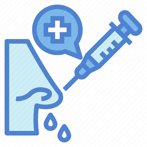 Nose, syringe, vaccination, runny icon - Download on Iconfinder