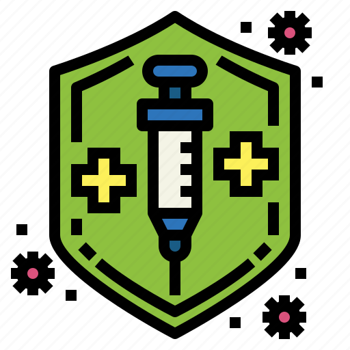 Protected, healthcare, shield, syringe icon - Download on Iconfinder