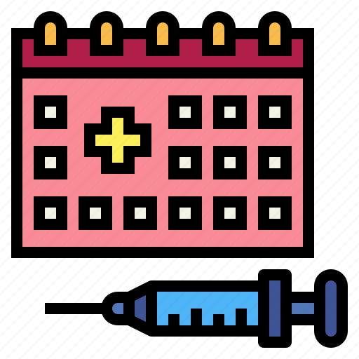 Time, to, vaccinate, date, schedule, syringe icon - Download on Iconfinder