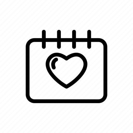 Calendar, heart, love icon - Download on Iconfinder