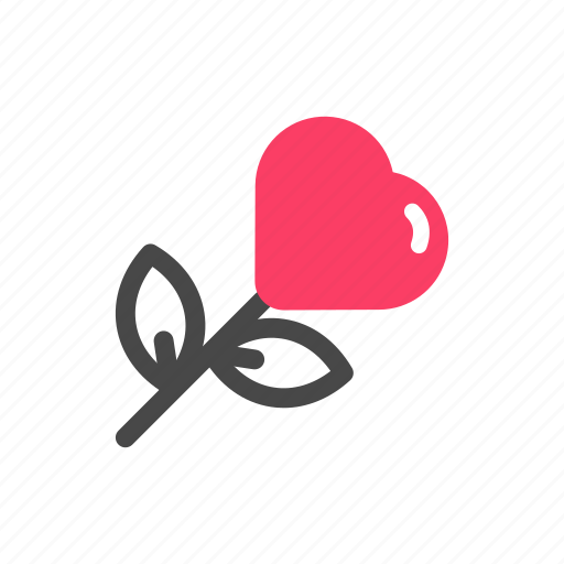 Flower, heart, leaf, love, nature, romance, valentine icon - Download on Iconfinder