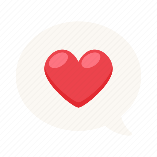 Bubble, chat, conversation, heart, love, message, talk icon - Download on Iconfinder