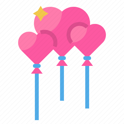 Valentine, balloons, love, valentines, romantic, heart icon - Download on Iconfinder
