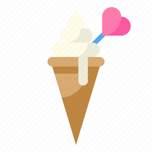 Valentine, ice, cream, love, valentines, sweetheart, romantic icon - Download on Iconfinder