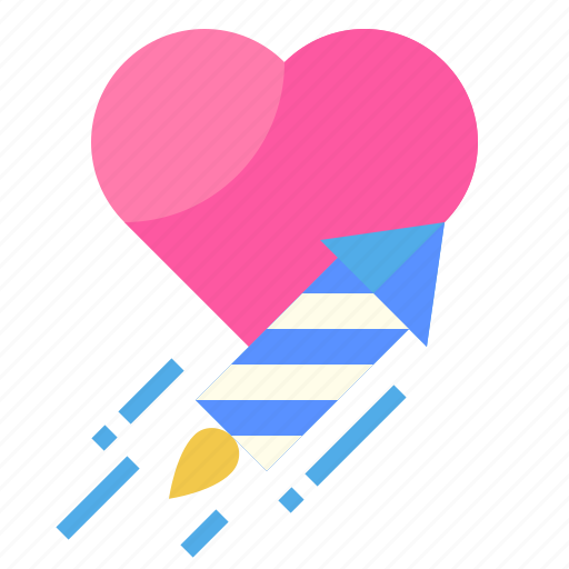 Valentine, rocket, love, valentines, romantic, heart icon - Download on Iconfinder