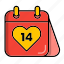 calendar, valentine, happy, romantic, celebration, romance 