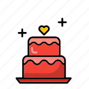 cake, valentine, happy, romantic, celebration, romance
