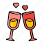 champagne, valentine, happy, romantic, celebration, romance 