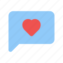 chat, box, speech, bubble, message, valentines, day