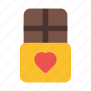 chocolate, bar, valentines, day, dessert, love