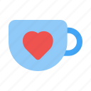 coffee, mug, heart, love, valentine