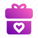gift, box, present, love, valentine