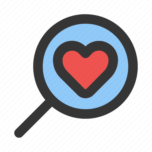 Search, love, magnifying, glass, find, dating icon - Download on Iconfinder