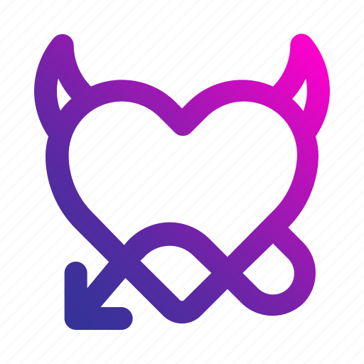 Devil, heart, romance, love, valentine icon - Download on Iconfinder