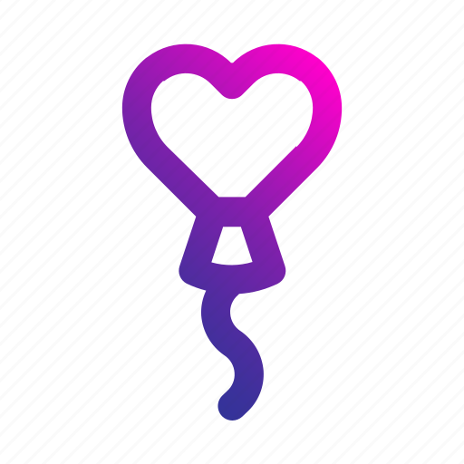 Heart, balloon, air, valentine icon - Download on Iconfinder