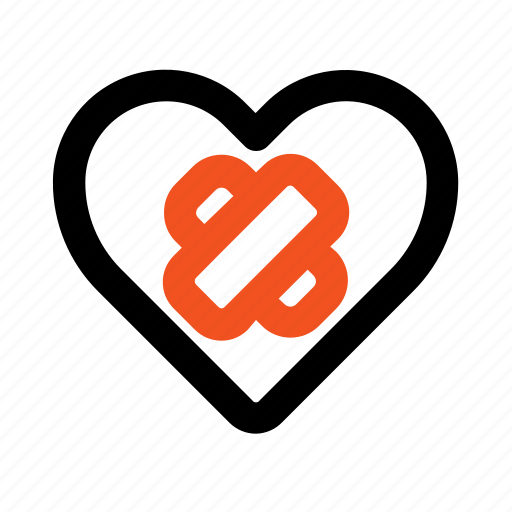 Wounded, heart, band, aid, unloved, love icon - Download on Iconfinder