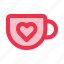 coffee, mug, heart, love, valentine 